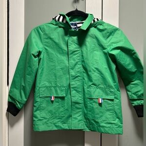 Hiheart Kids Windbreaker Jacket Zipper Front Hooded Green Size 4/5 E U 120